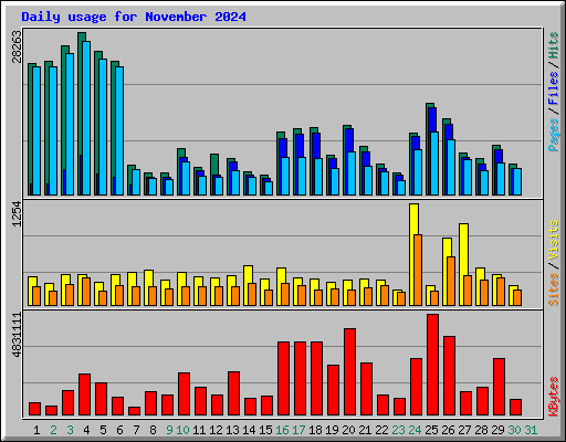 Daily usage for November 2024