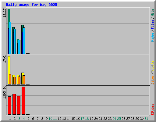 Daily usage for May 2025