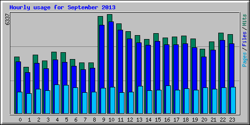 Hourly usage for September 2013