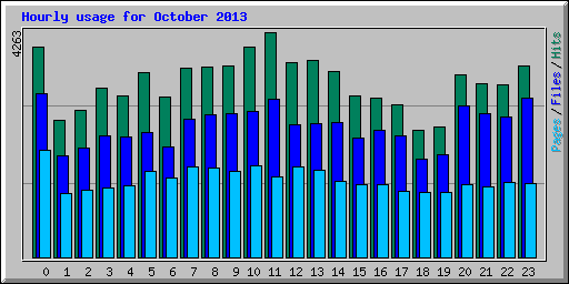 Hourly usage for October 2013