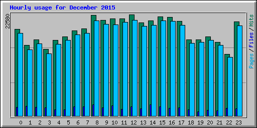 Hourly usage for December 2015