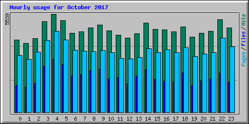 Hourly usage for October 2017