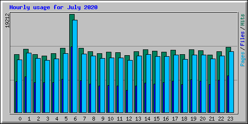 Hourly usage for July 2020