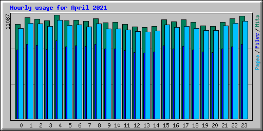 Hourly usage for April 2021