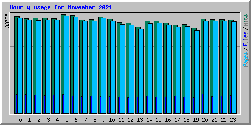 Hourly usage for November 2021