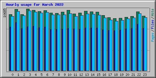 Hourly usage for March 2022