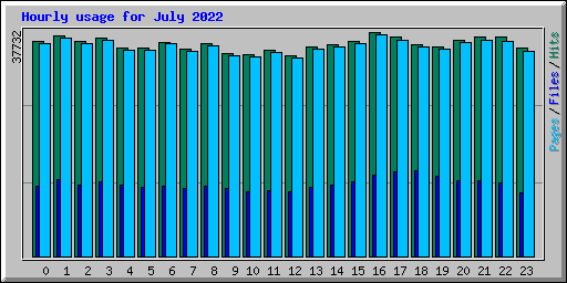 Hourly usage for July 2022