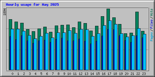 Hourly usage for May 2025