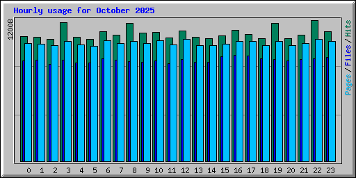 Hourly usage for October 2025